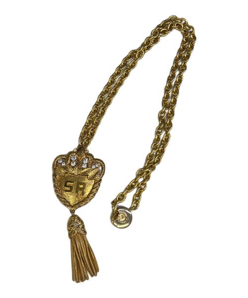 SONIA RYKIEL（ソニア リキエル）SONIA RYKIEL (ソニア リキエル) タッセル付ネックレス・イヤリングセット ゴールドの古着・服飾アイテム