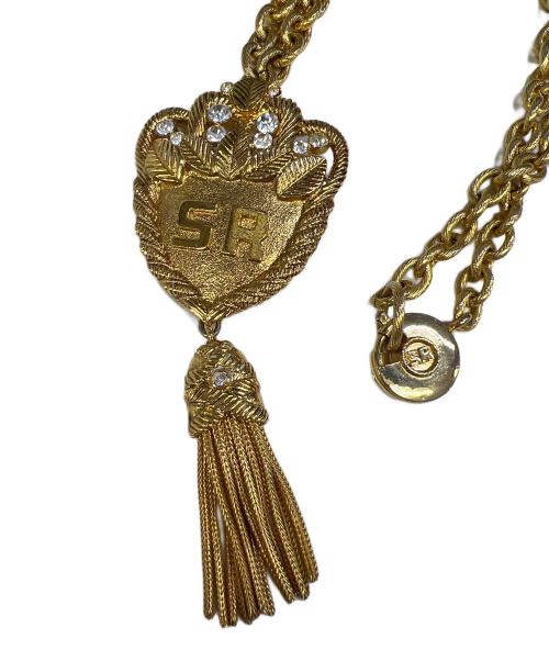 SONIA RYKIEL（ソニア リキエル）SONIA RYKIEL (ソニア リキエル) タッセル付ネックレス・イヤリングセット ゴールドの古着・服飾アイテム