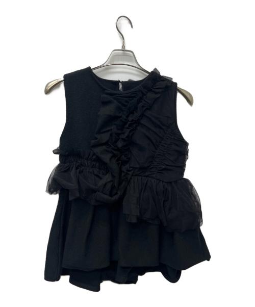 willfully（ウィルフリー）willfully (ウィルフリー) ノースリーブニット ブラック サイズ:FREEの古着・服飾アイテム