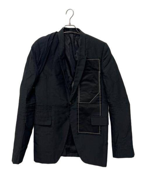 RICK OWENS（リックオウエンス）RICK OWENS (リックオウエンス) ステッチデザインジャケット ブラック サイズ:50の古着・服飾アイテム