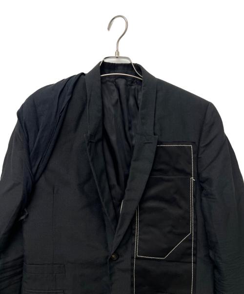 RICK OWENS（リックオウエンス）RICK OWENS (リックオウエンス) ステッチデザインジャケット ブラック サイズ:50の古着・服飾アイテム