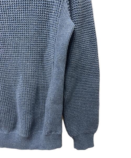 LACOSTE（ラコステ）LACOSTE (ラコステ) ヘザーカラーリングワッフルニット ブルー サイズ:3の古着・服飾アイテム