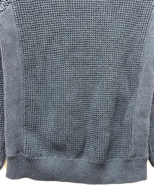 LACOSTE（ラコステ）LACOSTE (ラコステ) ヘザーカラーリングワッフルニット ブルー サイズ:3の古着・服飾アイテム