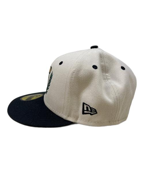 New Era（ニューエラ）New Era (ニューエラ) stussy (ステューシー) キャップ ベージュ×ブラックの古着・服飾アイテム