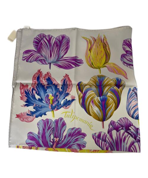 HERMES（エルメス）HERMES (エルメス) シルクスカーフ ライトグレーの古着・服飾アイテム