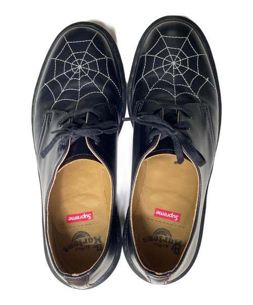 Dr.Martens（ドクターマーチン）Dr.Martens (ドクターマーチン) SUPREME (シュプリーム) Spiderweb 3 Eye Shoe ブラック サイズ:UK8の古着・服飾アイテム