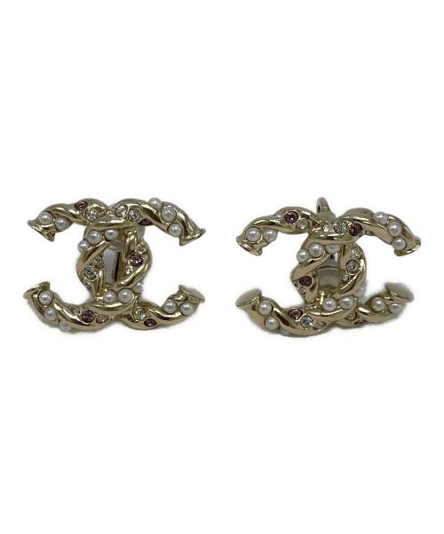 CHANEL（シャネル）CHANEL (シャネル) イヤリング ゴールド×ピンクの古着・服飾アイテム