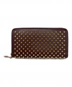 Christian Louboutinクリスチャン・ルブタン）の古着「ラウンドファスナー財布」｜ボルドー