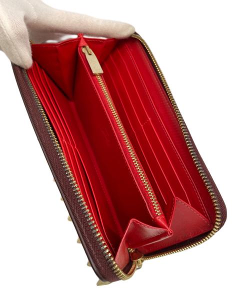 Christian Louboutin（クリスチャン・ルブタン）Christian Louboutin (クリスチャン・ルブタン) ラウンドファスナー財布 ボルドーの古着・服飾アイテム