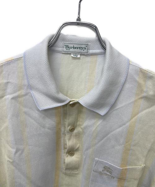 Burberry's（バーバリーズ）Burberry's (バーバリーズ) ポロシャツ イエロー×ホワイト サイズ:Ｌの古着・服飾アイテム