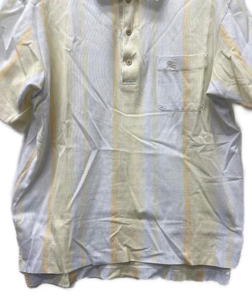 Burberry's（バーバリーズ）Burberry's (バーバリーズ) ポロシャツ イエロー×ホワイト サイズ:Ｌの古着・服飾アイテム