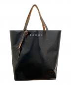 MARNIマルニ）の古着「セルロースショッピングバッグ」｜ブラウン×ブラック