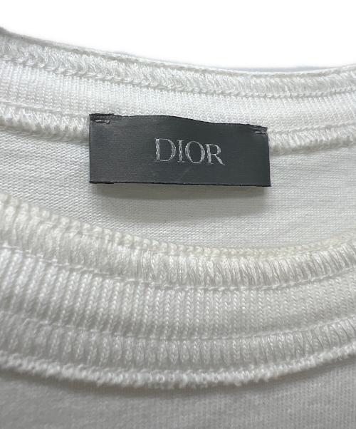 Dior（ディオール）Dior (ディオール) sacai (サカイ) オーバーサイズドッキングTシャツ ホワイト サイズ:Sの古着・服飾アイテム