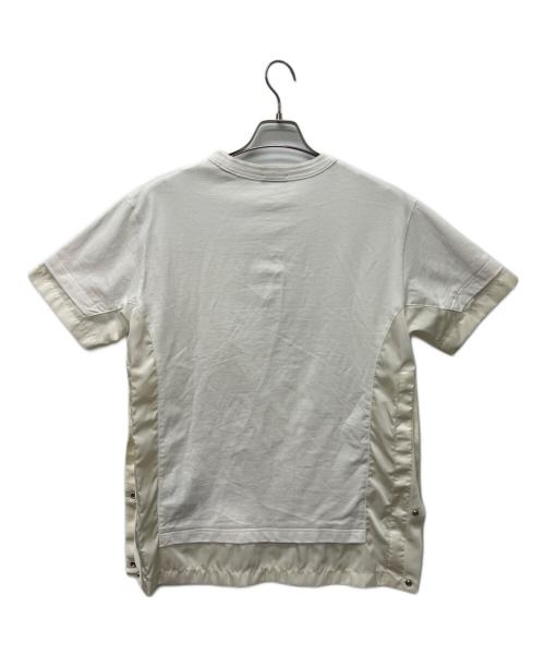Dior（ディオール）Dior (ディオール) sacai (サカイ) オーバーサイズドッキングTシャツ ホワイト サイズ:Sの古着・服飾アイテム