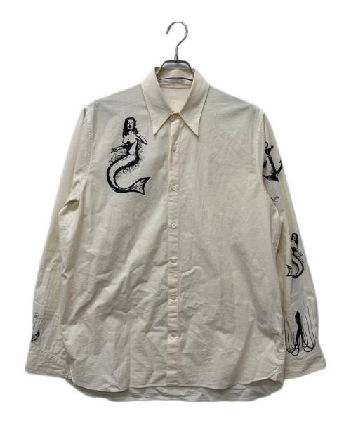 PRADA（プラダ）PRADA (プラダ) タトゥープリントシャツ アイボリー サイズ:Lの古着・服飾アイテム