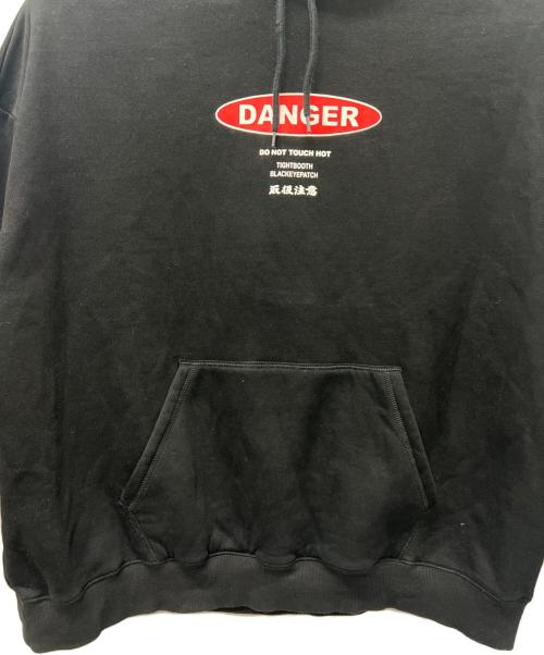 TIGHTBOOTH（タイトブース）TIGHTBOOTH (タイトブース) BlackEyePatch (ブラックアイパッチ) プルオーバーパーカー ブラック サイズ:XLの古着・服飾アイテム