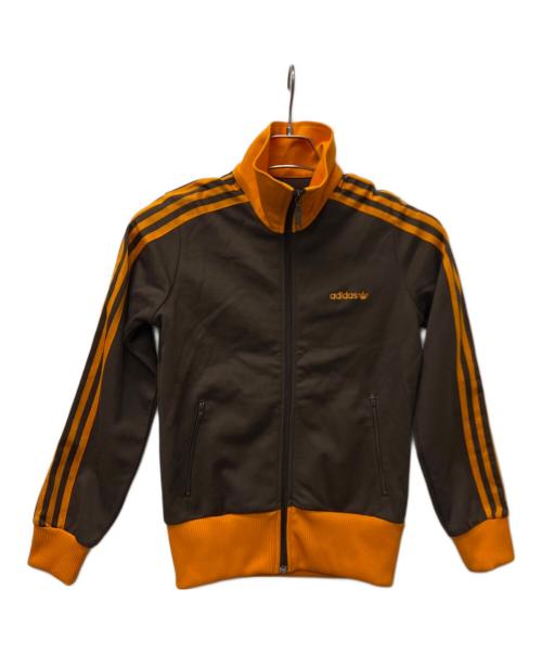 adidas（アディダス）adidas (アディダス) トラックジャケット ブラウン×オレンジ サイズ:Mの古着・服飾アイテム