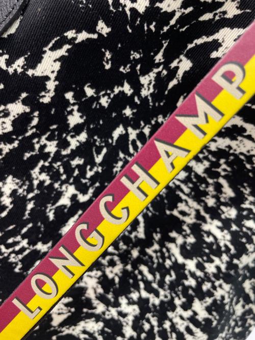 LONGCHAMP（ロンシャン）LONGCHAMP (ロンシャン) トートバッグ ホワイト×ブラックの古着・服飾アイテム