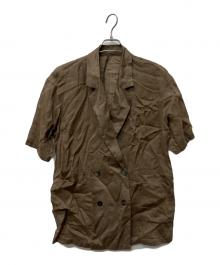 RIVE DROITE（リヴドロワ）の古着「ラミーハーフスリーブジャケット」｜ブラウン