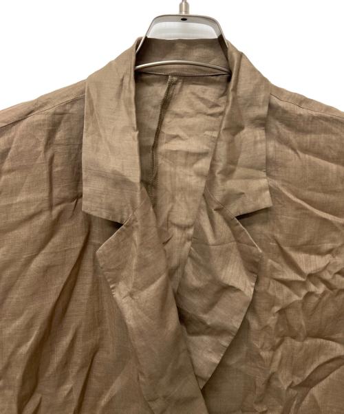 RIVE DROITE（リヴドロワ）RIVE DROITE (リヴドロワ) ラミーハーフスリーブジャケット ブラウン サイズ:FREEの古着・服飾アイテム