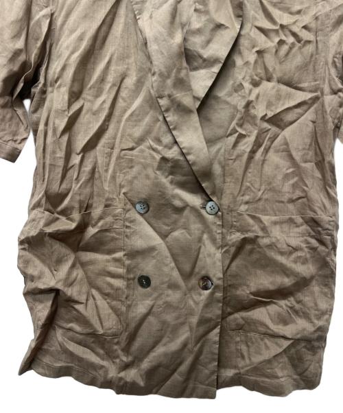 RIVE DROITE（リヴドロワ）RIVE DROITE (リヴドロワ) ラミーハーフスリーブジャケット ブラウン サイズ:FREEの古着・服飾アイテム