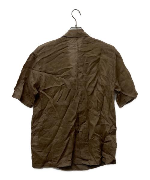 RIVE DROITE（リヴドロワ）RIVE DROITE (リヴドロワ) ラミーハーフスリーブジャケット ブラウン サイズ:FREEの古着・服飾アイテム