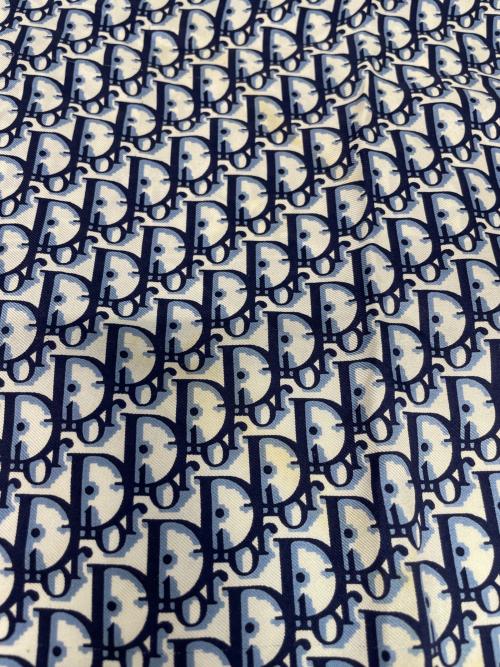 Christian Dior（クリスチャン ディオール）Christian Dior (クリスチャン ディオール) スカーフ ホワイト×ネイビーの古着・服飾アイテム