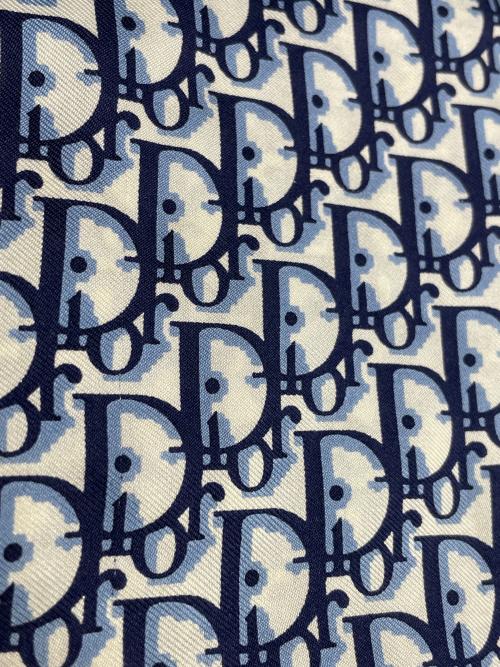 Christian Dior（クリスチャン ディオール）Christian Dior (クリスチャン ディオール) スカーフ ホワイト×ネイビーの古着・服飾アイテム