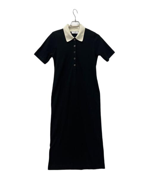 Adam et Rope（アダム エ ロペ）Adam et Rope (アダム エ ロペ) 半袖ワンピース ブラック×ホワイト サイズ:Mの古着・服飾アイテム