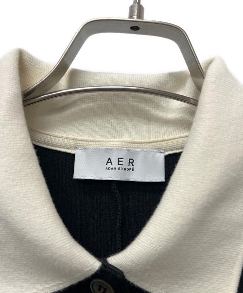 Adam et Rope（アダム エ ロペ）Adam et Rope (アダム エ ロペ) 半袖ワンピース ブラック×ホワイト サイズ:Mの古着・服飾アイテム