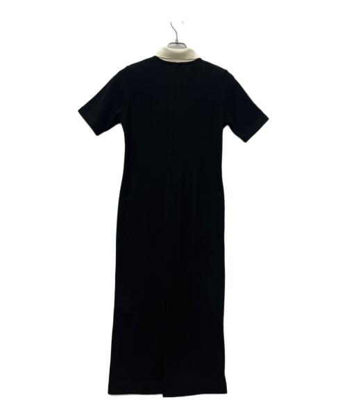Adam et Rope（アダム エ ロペ）Adam et Rope (アダム エ ロペ) 半袖ワンピース ブラック×ホワイト サイズ:Mの古着・服飾アイテム