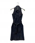 BURBERRY BLUE LABELバーバリーロンドンブルーレーベル）の古着「デニムノースリーブワンピース」｜インディゴ