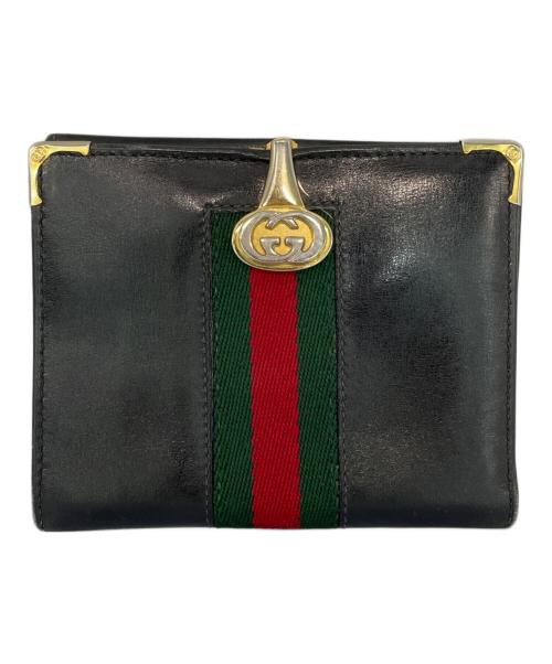 GUCCI（グッチ）GUCCI (グッチ) 2つ折り財布 ブラックの古着・服飾アイテム