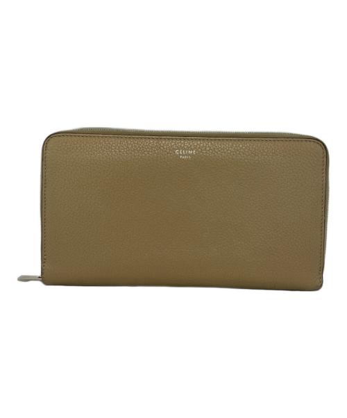 CELINE（セリーヌ）CELINE (セリーヌ) ラウンドファスナー財布 ベージュの古着・服飾アイテム