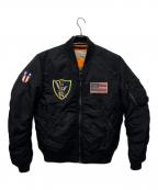 AVIREXアヴィレックス）の古着「MA-1ジャケット」｜ブラック