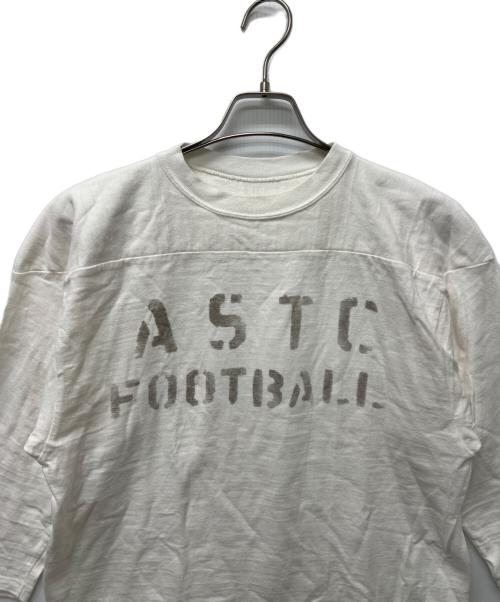 WAREHOUSE&Co.（ウェアハウス）WAREHOUSE&Co. (ウェアハウス) 7分袖フットボールTシャツ ASTC ホワイト サイズ:40の古着・服飾アイテム