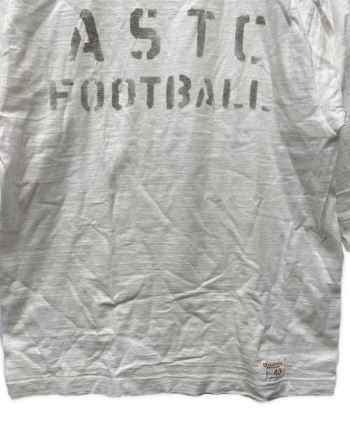 WAREHOUSE&Co.（ウェアハウス）WAREHOUSE&Co. (ウェアハウス) 7分袖フットボールTシャツ ASTC ホワイト サイズ:40の古着・服飾アイテム