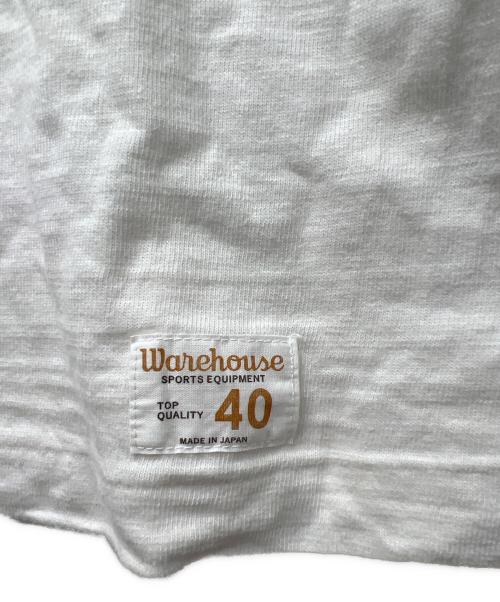 WAREHOUSE&Co.（ウェアハウス）WAREHOUSE&Co. (ウェアハウス) 7分袖フットボールTシャツ ASTC ホワイト サイズ:40の古着・服飾アイテム