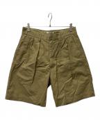 AURALEEオーラリー）の古着「WASHED FINX LIGHT CHINO WIDE SHORTS」｜オリーブ
