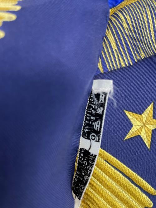 HERMES（エルメス）HERMES (エルメス) シルクスカーフ ブルーの古着・服飾アイテム