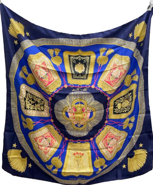 HERMES（エルメス）HERMES (エルメス) シルクスカーフ ブルーの古着・服飾アイテム