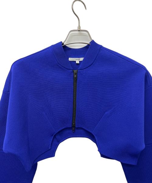 UN3D.（アンスリード）UN3D. (アンスリード) ショートニットブルゾン ブルー サイズ:３８の古着・服飾アイテム
