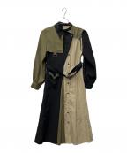 UNITED TOKYOユナイテッドトーキョー）の古着「長袖ワンピース」｜ブラック×グリーン