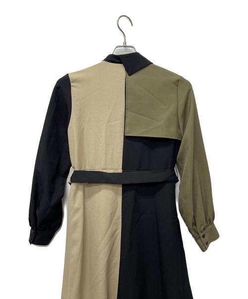 UNITED TOKYO（ユナイテッドトーキョー）UNITED TOKYO (ユナイテッドトーキョー) 長袖ワンピース ブラック×グリーン サイズ:１の古着・服飾アイテム