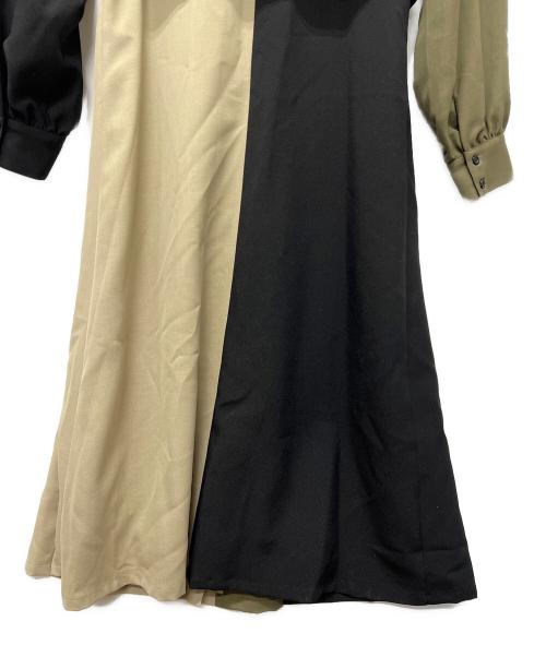 UNITED TOKYO（ユナイテッドトーキョー）UNITED TOKYO (ユナイテッドトーキョー) 長袖ワンピース ブラック×グリーン サイズ:１の古着・服飾アイテム