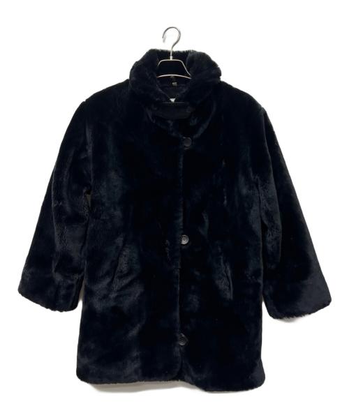 MM6 Maison Margiela（エムエムシックスメゾンマルジェラ）MM6 Maison Margiela (エムエムシックスメゾンマルジェラ) ファーコート ブラック サイズ:36の古着・服飾アイテム