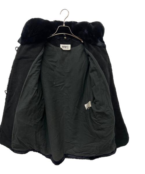 MM6 Maison Margiela（エムエムシックスメゾンマルジェラ）MM6 Maison Margiela (エムエムシックスメゾンマルジェラ) ファーコート ブラック サイズ:36の古着・服飾アイテム