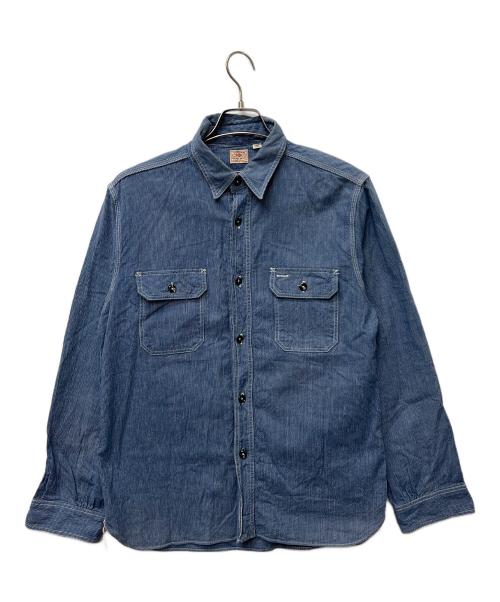 SUGAR CANE（シュガーケーン）SUGAR CANE (シュガーケーン) JEAN CORD WORK SHIRT ブルー サイズ:Ｌの古着・服飾アイテム