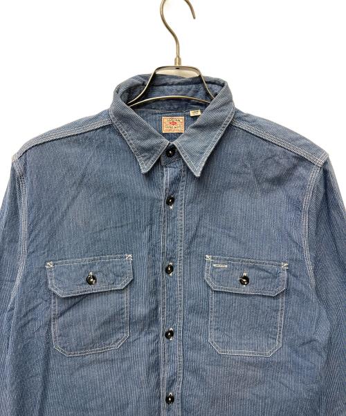 SUGAR CANE（シュガーケーン）SUGAR CANE (シュガーケーン) JEAN CORD WORK SHIRT ブルー サイズ:Ｌの古着・服飾アイテム