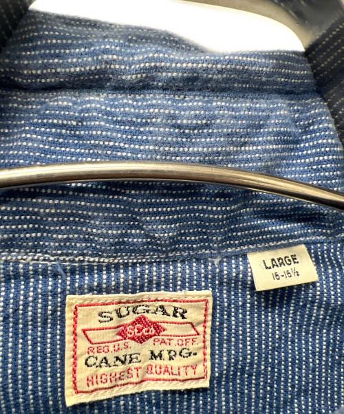 SUGAR CANE（シュガーケーン）SUGAR CANE (シュガーケーン) JEAN CORD WORK SHIRT ブルー サイズ:Ｌの古着・服飾アイテム
